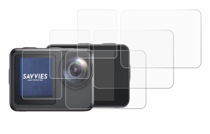 Image de l'appareil Akaso Brave 7 LE avec une grande variété de protections d'écran.