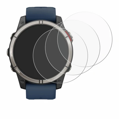 Image de l'appareil Garmin quatix 7 Pro avec une grande variété de protections d'écran.
