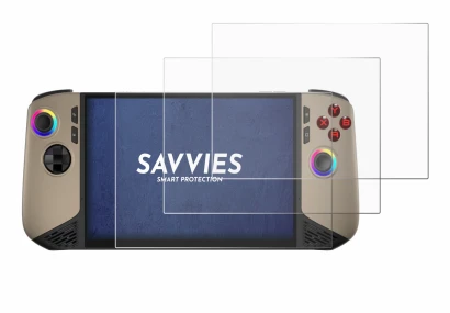 Image de l'appareil MSI Claw 8 AI+ avec une grande variété de protections d'écran.