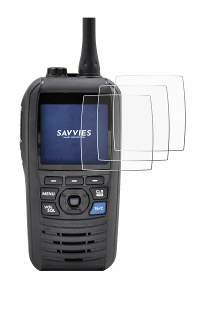 Image de l'appareil Icom IC-M94D avec une grande variété de protections d'écran.