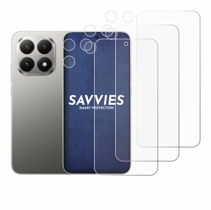 Image de l'appareil Xiaomi 15T (Avant+Caméra) avec une grande variété de protections d'écran.