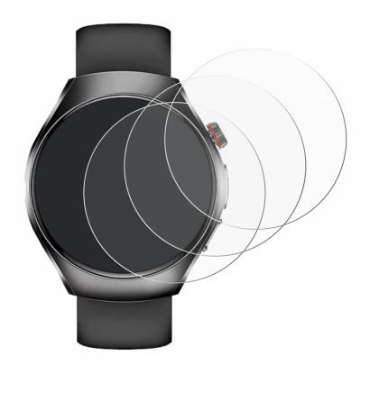 Image de l'appareil Smartwatch ET460 1.47" avec une grande variété de protections d'écran.
