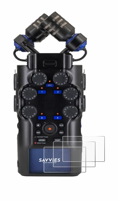 Image de l'appareil Zoom H6 studio avec une grande variété de protections d'écran.