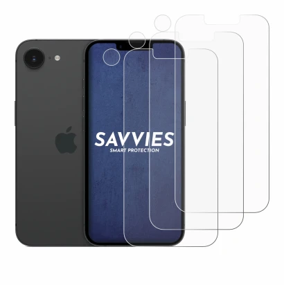 Image de l'appareil Apple iPhone 17e (Avant+Caméra) avec une grande variété de protections d'écran.