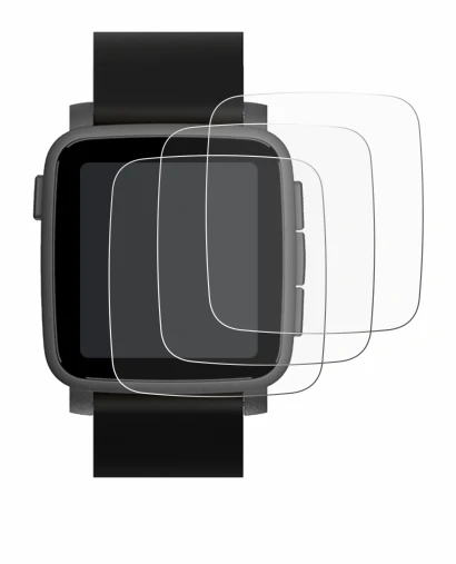 Image de l'appareil Pebble Time 2 2026 avec une grande variété de protections d'écran.