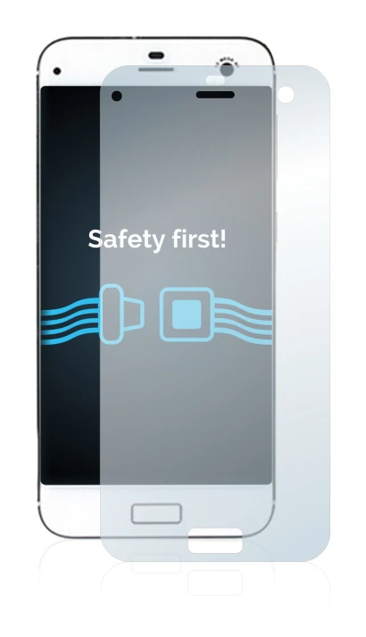 Image de l'appareil ZTE Blade S7 avec une grande variété de protections d'écran.