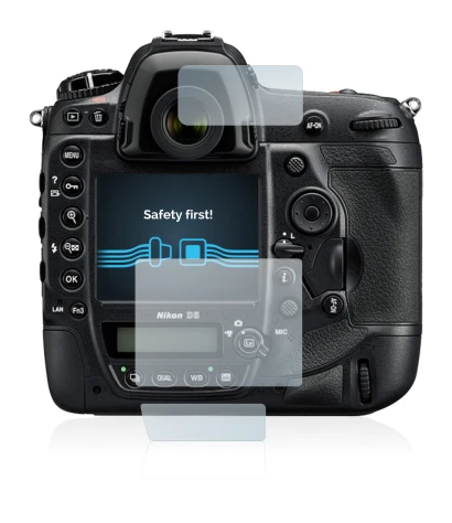 Image de l'appareil Nikon D5 avec une grande variété de protections d'écran.