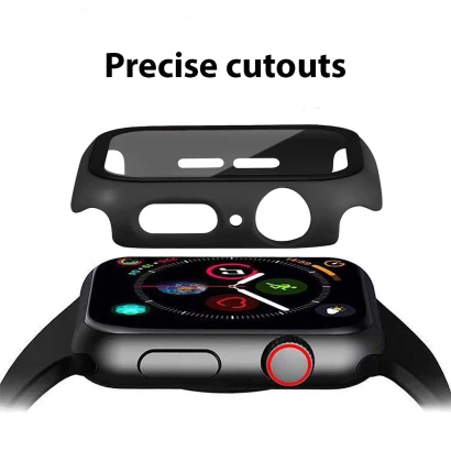 Vue latérale de la montre connectée et de l'étui