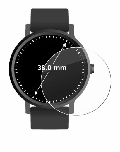 Image de l'appareil Montres (Circulaire, ø: 38 mm) avec une grande variété de protections d'écran.