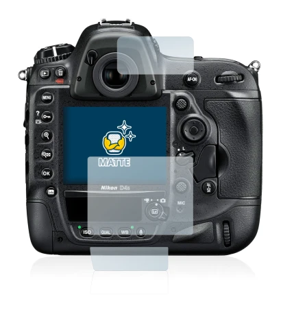 Image de l'appareil Nikon D4S avec une grande variété de protections d'écran.