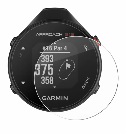 Image de l'appareil Garmin Approach G12 avec une grande variété de protections d'écran.