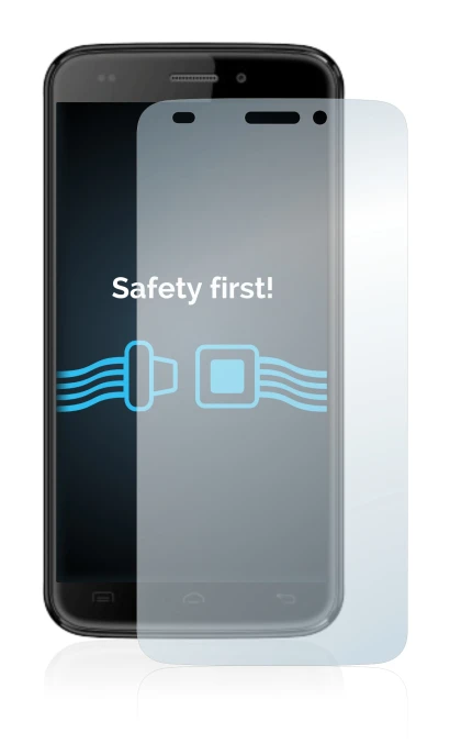 Image de l'appareil Doogee DG320 avec une grande variété de protections d'écran.