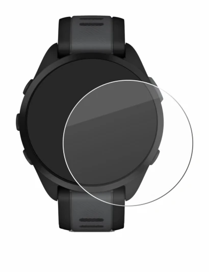 Image de l'appareil Garmin Forerunner 165 avec une grande variété de protections d'écran.