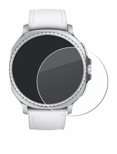Image de l'appareil Samsung Galaxy Watch 8 Classic (46 mm) avec une grande variété de protections d'écran.