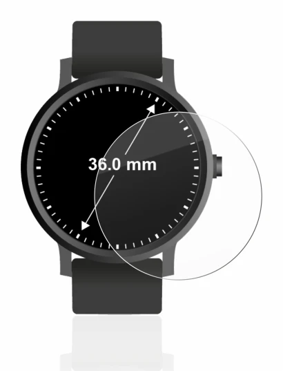 Image de l'appareil Montres (Circulaire, ø: 36 mm) avec une grande variété de protections d'écran.