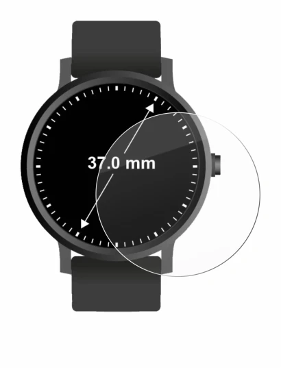 Image de l'appareil Montres (Circulaire, ø: 37 mm) avec une grande variété de protections d'écran.