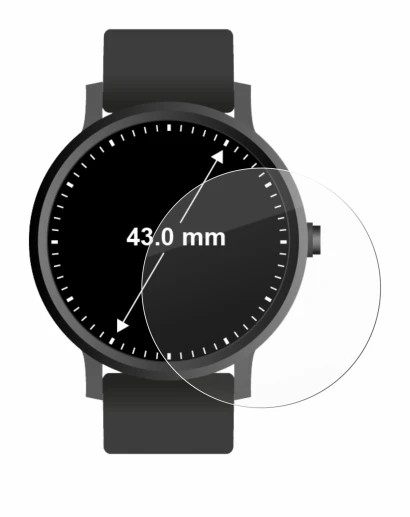 Image de l'appareil Montres (Circulaire, ø: 43 mm) avec une grande variété de protections d'écran.