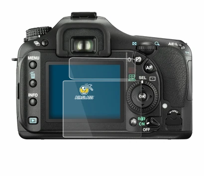 Image de l'appareil Pentax K20D avec une grande variété de protections d'écran.