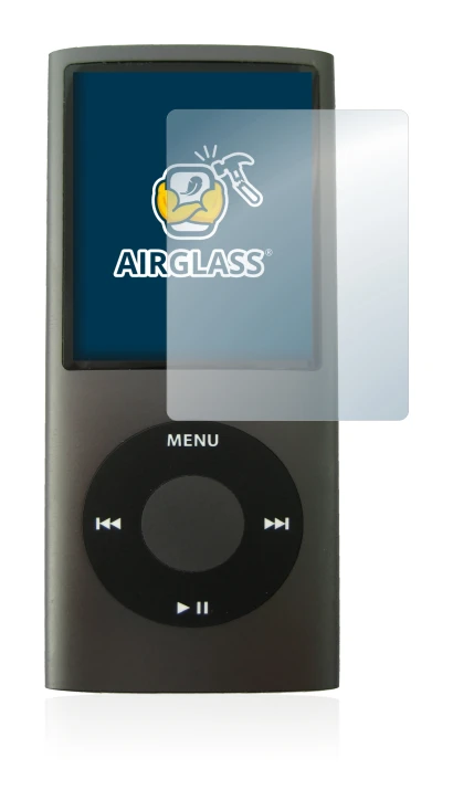 Image de l'appareil Apple iPod nano (4ème Gen.) avec une grande variété de protections d'écran.