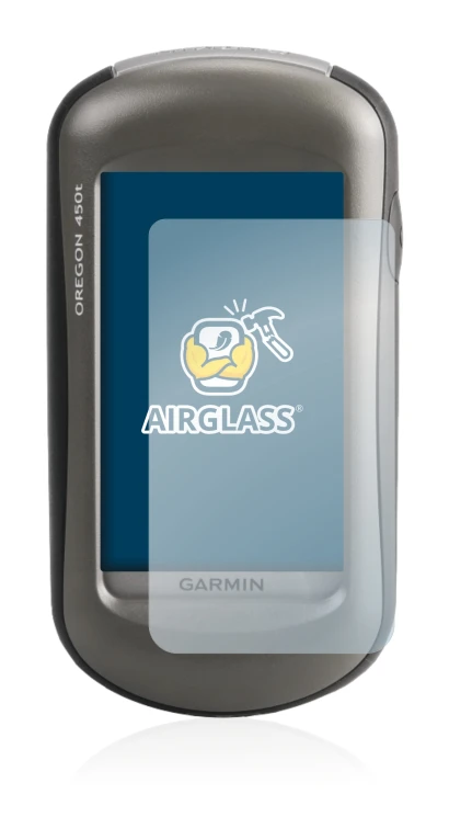 Image de l'appareil Garmin Oregon 450 avec une grande variété de protections d'écran.