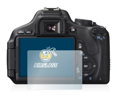 Image de l'appareil Canon EOS 600D avec une grande variété de protections d'écran.