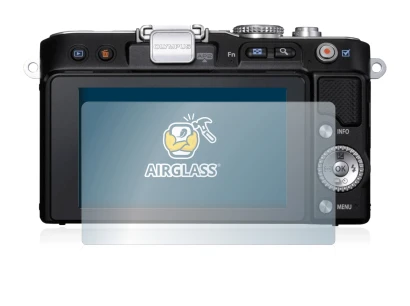 Image de l'appareil Olympus PEN E-PL3 avec une grande variété de protections d'écran.