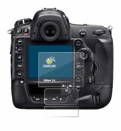 Image de l'appareil Nikon D4 avec une grande variété de protections d'écran.