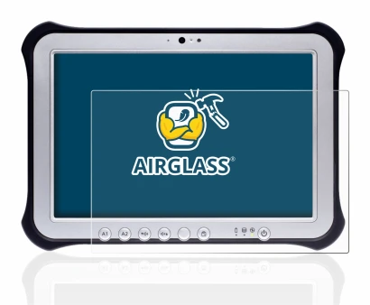 Image de l'appareil Panasonic Toughpad FZ-G1 avec une grande variété de protections d'écran.