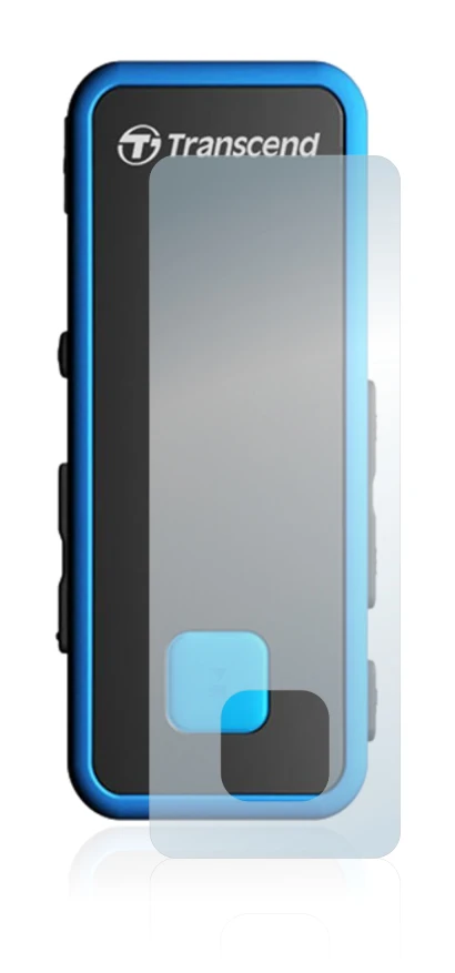 Image de l'appareil Transcend MP350 avec une grande variété de protections d'écran.