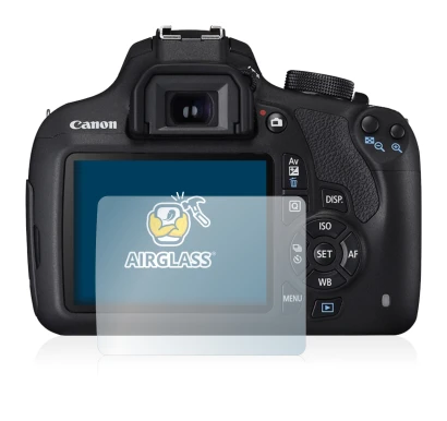 Image de l'appareil Canon EOS 1200D avec une grande variété de protections d'écran.