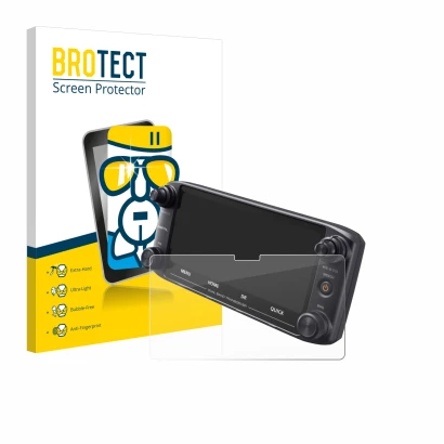Face avant d’un emballage produit avec le logo de la marque BROTECT. À côté, l’appareil Icom ID-5100 est représenté avec la pr