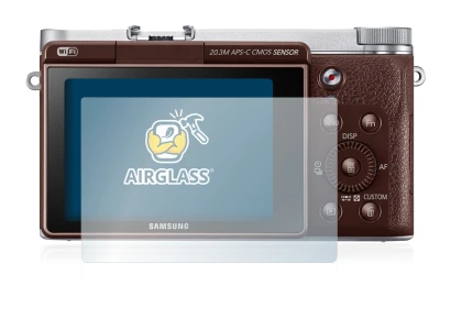 Image de l'appareil Samsung NX3000 avec une grande variété de protections d'écran.