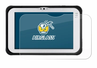 Image de l'appareil Panasonic Toughpad FZ-M1 avec une grande variété de protections d'écran.