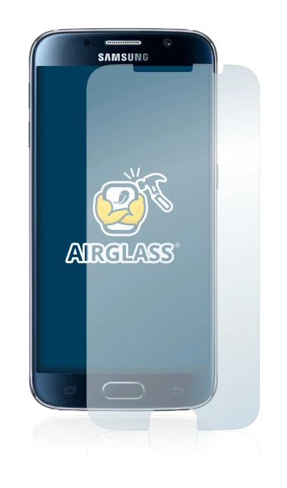 Image de l'appareil Samsung Galaxy S6 avec une grande variété de protections d'écran.