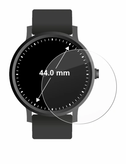 Image de l'appareil Montres (Circulaire, ø: 44 mm) avec une grande variété de protections d'écran.