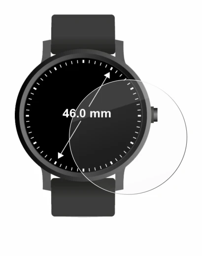 Image de l'appareil Montres (Circulaire, ø: 46 mm) avec une grande variété de protections d'écran.