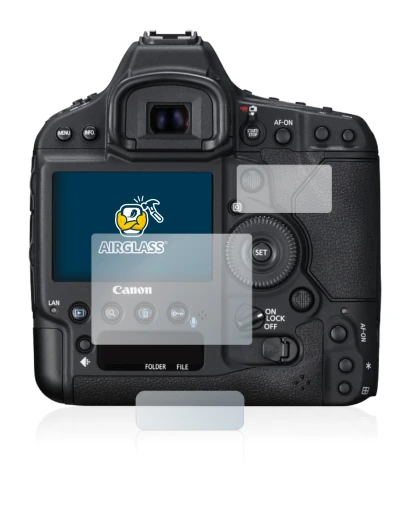 Image de l'appareil Canon EOS 1D X Mark II avec une grande variété de protections d'écran.