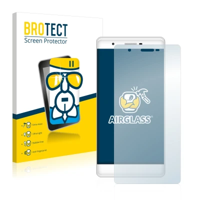Face avant d’un emballage produit avec le logo de la marque BROTECT. À côté, l’appareil Phicomm Passion 2S est représenté avec