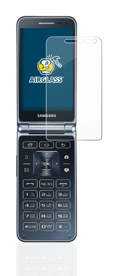 Image de l'appareil Samsung Galaxy Folder 2 avec une grande variété de protections d'écran.
