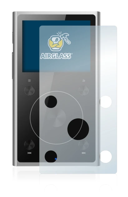 Image de l'appareil FiiO X1 II avec une grande variété de protections d'écran.