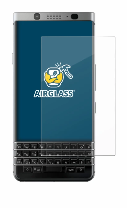 Image de l'appareil BlackBerry Keyone avec une grande variété de protections d'écran.