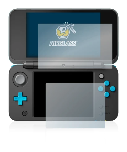 Image de l'appareil Nintendo 2DS XL avec une grande variété de protections d'écran.