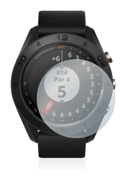 Image de l'appareil Garmin Approach S60 avec une grande variété de protections d'écran.