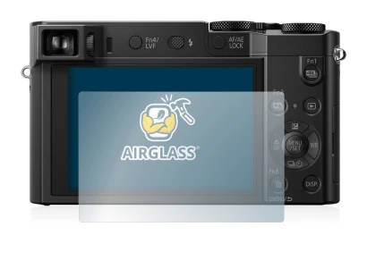 Image de l'appareil Panasonic Lumix DMC-TZ100 avec une grande variété de protections d'écran.