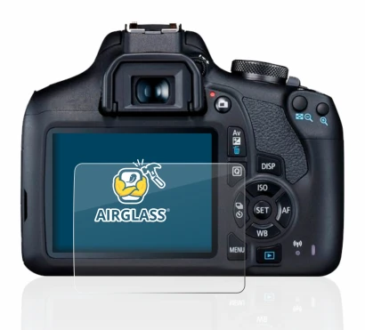 Image de l'appareil Canon EOS 2000D avec une grande variété de protections d'écran.