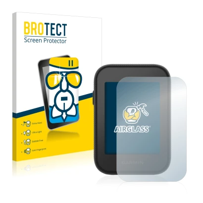Face avant d’un emballage produit avec le logo de la marque BROTECT. À côté, l’appareil Garmin Approach G30 est représenté ave