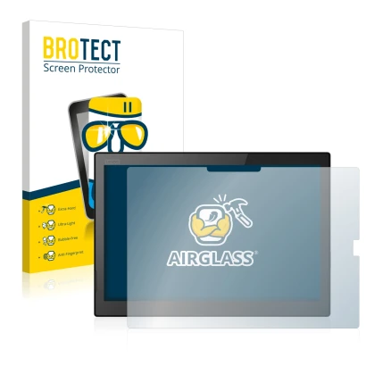 Face avant d’un emballage produit avec le logo de la marque BROTECT. À côté, l’appareil Lenovo ThinkPad X1 Tablet (3.Gen) est 