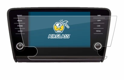 Image de l'appareil Skoda Amundsen Superb 2018 Infotainment System 8" avec une grande variété de protections d'écran.