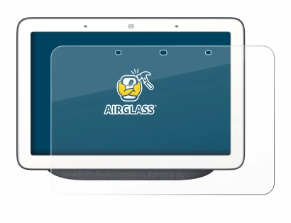 Image de l'appareil Google Home Hub avec une grande variété de protections d'écran.