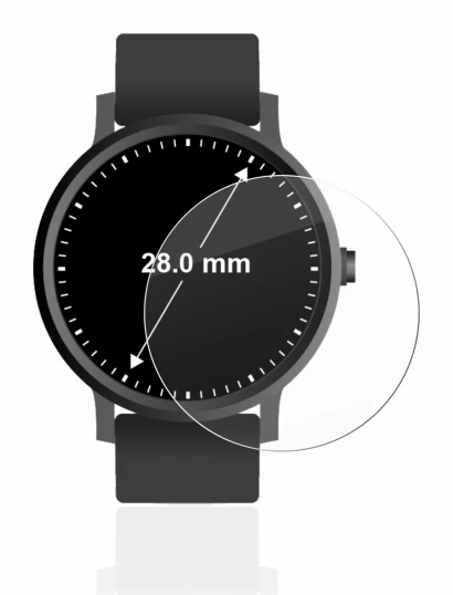 Image de l'appareil Circulaire Displays (ø: 28 mm) avec une grande variété de protections d'écran.